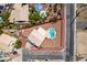 Aerial view of a single Gathering home surrounded by a red property outline at 10290 Marion Morrison Ct, Las Vegas, NV 89183