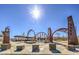 Mountain's Edge Regional Park offers a playground surrounded by artistic metal structures and scenic views at 10294 Running Falls St, Las Vegas, NV 89178