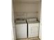 Convenient laundry closet equipped with a washing machine and dryer at 1150 N Buffalo Dr # 2093, Las Vegas, NV 89128