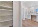 Spacious pantry with ample shelving and modern white interior at 1401 E Clark Ave, Las Vegas, NV 89101