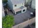 Aerial backyard showcasing a covered patio and gravel landscaping enclosed with walls at 2749 Invermark St, Henderson, NV 89044