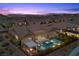 Serene aerial view of a luxury home with a pool, spa, and lush landscaping in a peaceful neighborhood setting at 3131 Reverence Heights Ln, Las Vegas, NV 89138