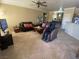 Cozy living room with tile flooring and neutral paint at 3562 Driving Range St, Las Vegas, NV 89122
