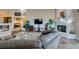 Spacious living room with a fireplace and cozy furnishings at 3816 Sunking St, Las Vegas, NV 89130