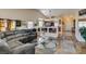 Open living room with tiled floors and a clear view of the adjacent kitchen at 3816 Sunking St, Las Vegas, NV 89130