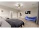 Bedroom showcases a view of the kitchen, wood-look floors and neutral walls at 5741 N Park St, Las Vegas, NV 89149