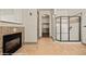 Bathroom featuring a shower, tiled floors, and doorway leading to the walk-in closet at 653 Paloma Cir, Mesquite, NV 89027