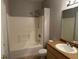 Neutral bathroom featuring a bath and shower combo at 8250 N Grand Canyon Dr # 2029, Las Vegas, NV 89166