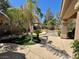 Landscaped backyard with mature trees at 8777 Beckett Ridge Ave, Las Vegas, NV 89149