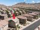 An elevated view showcases the home's landscaping and proximity to the surrounding community at 1094 Paradise Resort Dr, Henderson, NV 89002