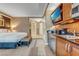 Relax in this spacious suite, featuring a plush king-sized bed and kitchenette with all the amenities at 125 E Harmon Ave # 2907, Las Vegas, NV 89109