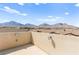Private patio area with beautiful views of the mountains and surrounding valley at 160 Lomita Heights Dr, Las Vegas, NV 89138