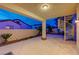 Outdoor patio with a spiral staircase and desert landscaping at 2388 Kenneth Ave, Henderson, NV 89052
