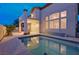 Backyard pool and spiral staircase to a private balcony at 2388 Kenneth Ave, Henderson, NV 89052
