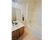 Bathroom featuring a tub/shower combo and vanity with sink at 3936 Pepper Thorn Ave # 102, North Las Vegas, NV 89081