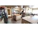 Kitchen features a wooden island, tile flooring, and stainless steel appliances at 4119 Meadowglen Cir, Las Vegas, NV 89121