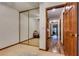 Mirrored closet in a bedroom with adjacent hallway at 5242 Dickens Dr, Las Vegas, NV 89119