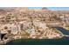Beautiful aerial view of Lake Las Vegas community highlighting resort, pool, and waterfront at 53 Falling Ridge Ln, Henderson, NV 89011