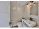 Charming bathroom with a modern vessel sink and stylish light fixtures at 7470 Eldora Av, Las Vegas, NV 89117