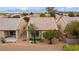 Aerial view of the home showcasing the desert landscaping and private backyard at 7934 Kiskadee St, North Las Vegas, NV 89084