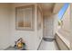 Charming entryway featuring a decorative security door, creating a secure and stylish entrance at 7934 Kiskadee St, North Las Vegas, NV 89084