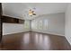 Spacious bedroom features wood floors, vaulted ceiling, storage and bright light from many windows at 8029 Chablis Bay St, Las Vegas, NV 89131