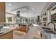 Open-concept kitchen featuring a large island and seamless flow to other living areas at 819 Bolide St, Las Vegas, NV 89138
