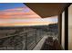 The spacious balcony has spectacular views of the city, desert, and mountains in the distance at 8255 Las Vegas Blvd # 713, Las Vegas, NV 89123