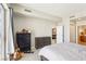 Bedroom features a bed, dressers, decor and access to the rest of the home through the doorway at 8255 Las Vegas Blvd # 713, Las Vegas, NV 89123