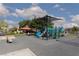 Community playground with covered picnic area, slide and climbing structure at 10403 Fancy Fern St, Las Vegas, NV 89183