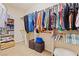 Large walk-in closet with ample storage space and shelving for organized clothing and accessories at 11132 Ferragamo Ct, Las Vegas, NV 89141