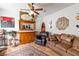 Inviting living room features stylish furniture, wood-look tile flooring, and a cozy atmosphere at 1223 Golf Club Dr, Laughlin, NV 89029