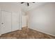 Bedroom with closet space and neutral colors at 1561 Campfire Ln, Mesquite, NV 89034
