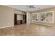 Open-concept living space with custom built-ins and abundant natural light at 1561 Campfire Ln, Mesquite, NV 89034