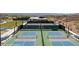 Overhead shot of community pickleball courts showing playing area and court layout at 1561 Campfire Ln, Mesquite, NV 89034