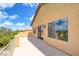 Balcony view featuring large windows that reflect a refreshing view of the pool area at 17 Stonemark Dr, Henderson, NV 89052