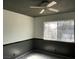 Bedroom with grey base paint and ceiling fan at 204 Bradshaw Way, Las Vegas, NV 89145