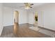 Bedroom with wood flooring and double doors leading to another room at 227 Palmarosa St, Henderson, NV 89015