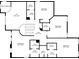 Second floor plan exhibiting the layout and dimensions of bedrooms and bathrooms at 227 Palmarosa St, Henderson, NV 89015