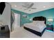 Stylish bedroom features an elegant bed, modern decor, and ample natural light at 3175 S Torrey Pines Dr, Las Vegas, NV 89146