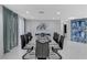 Dining area with tile floors, seating for ten, and luxurious curtains and a view into an adjoining room at 3175 S Torrey Pines Dr, Las Vegas, NV 89146