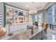 Spacious home office with custom built-ins, large desk area, and stylish decor at 3552 Coventry Gardens Dr, Las Vegas, NV 89135