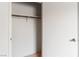 Interior closet view, with rack, white walls, and door at 3740 Desert Marina Dr # 2, Laughlin, NV 89029