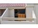 This covered patio features outdoor storage, with sliding glass doors leading indoors at 3740 Desert Marina Dr # 2, Laughlin, NV 89029