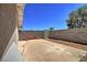 Enclosed backyard with a tall brick wall at 4211 Bradley Rd, Las Vegas, NV 89130