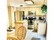 Eat-in kitchen with stainless steel appliances, wooden island, and ample storage at 4662 Kelly Barry Way, Las Vegas, NV 89121