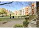 Community area and green space among the residential buildings at 50 E Serene Ave # 420, Las Vegas, NV 89123