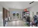 A mud room with washer, dryer and a clear view of the outdoors through the french doors at 530 Tam O Shanter, Las Vegas, NV 89109