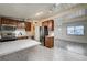 Eat in kitchen featuring stainless appliances and an island at 701 Harvard St, Las Vegas, NV 89107