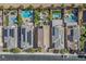 Aerial view of backyards in community highlighting pools, pergola and green space at 8647 Tortoise Canyon Ct, Las Vegas, NV 89148